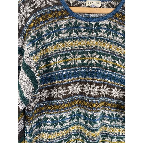 The Avenue Sweater Size 1X Womens Nordic Fair Isle Tunic Womens Cabincore Ski - Picture 4 of 16